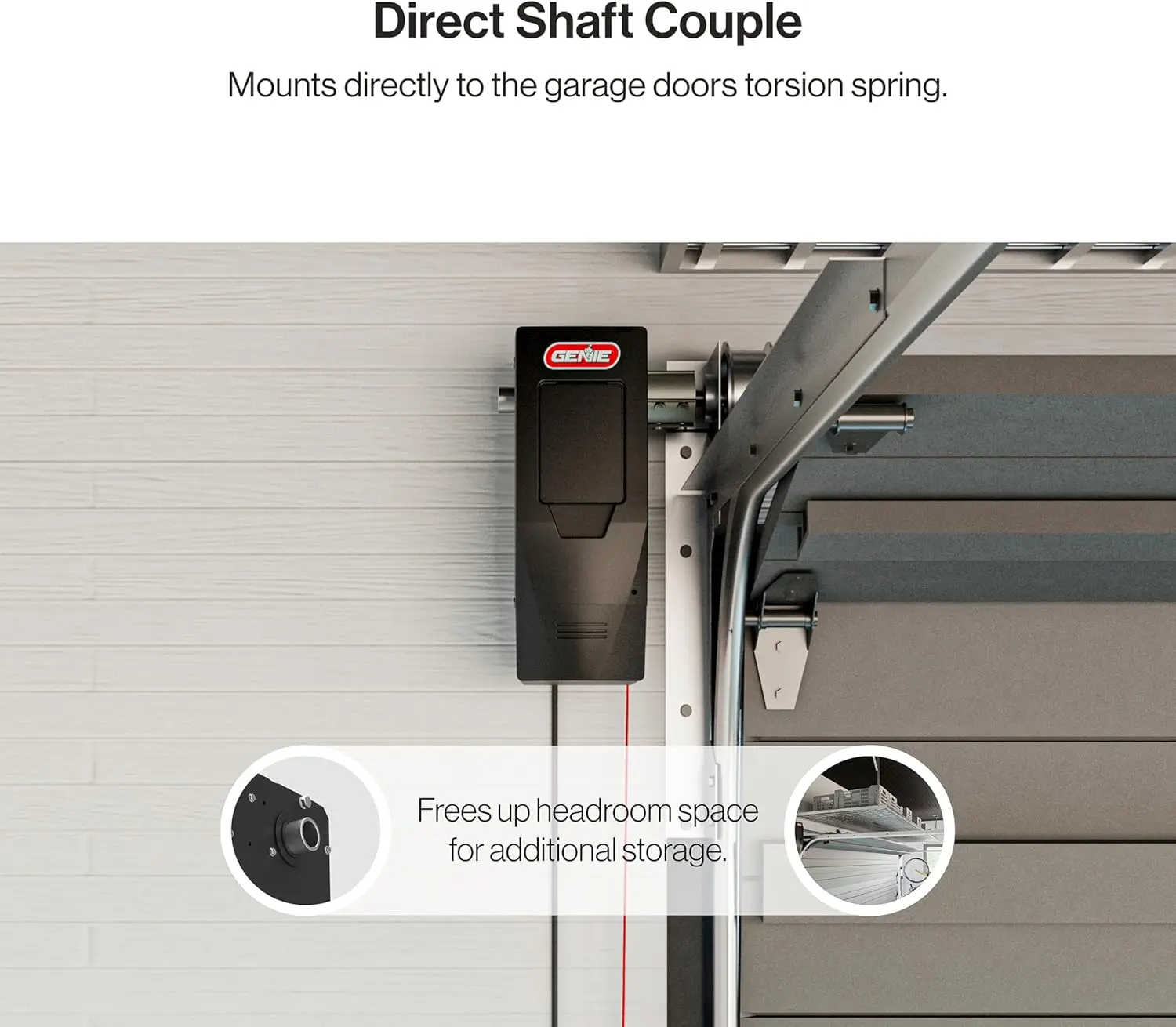 B6172H Wall Mount Smart Garage Door Opener, DC Motor Lifts up to 14ft high 850lbs, Black 4