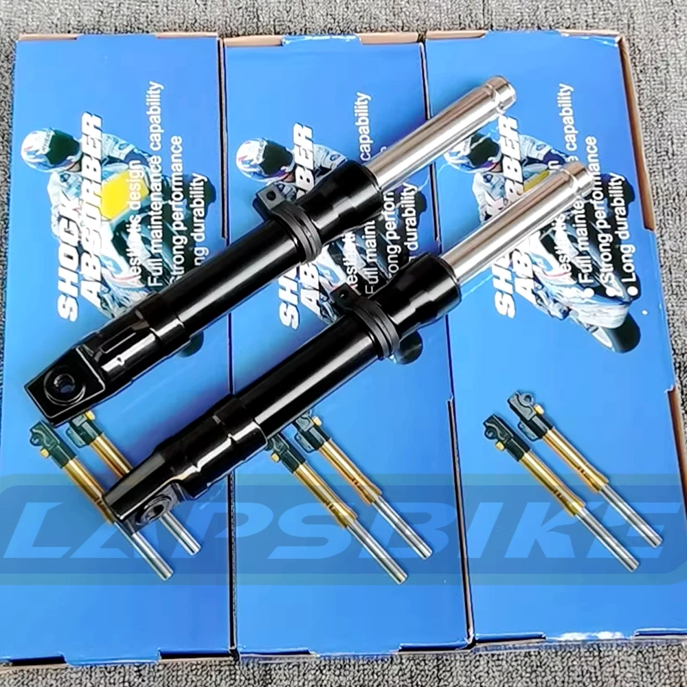 DIO50 AF17/18/27/28 ZX34/35 Z4 55/56 개조용 드럼 브레이크 프론트 쇼크 업소버 CNC 27코어 370mm 프론트 포크 쇼크 업소버