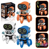 Dance Music 6 Claws Robot Octopus Spider Robots Vehicle Birthday Gift Toys for Children Kids Early Education Baby Toy Boys Girls