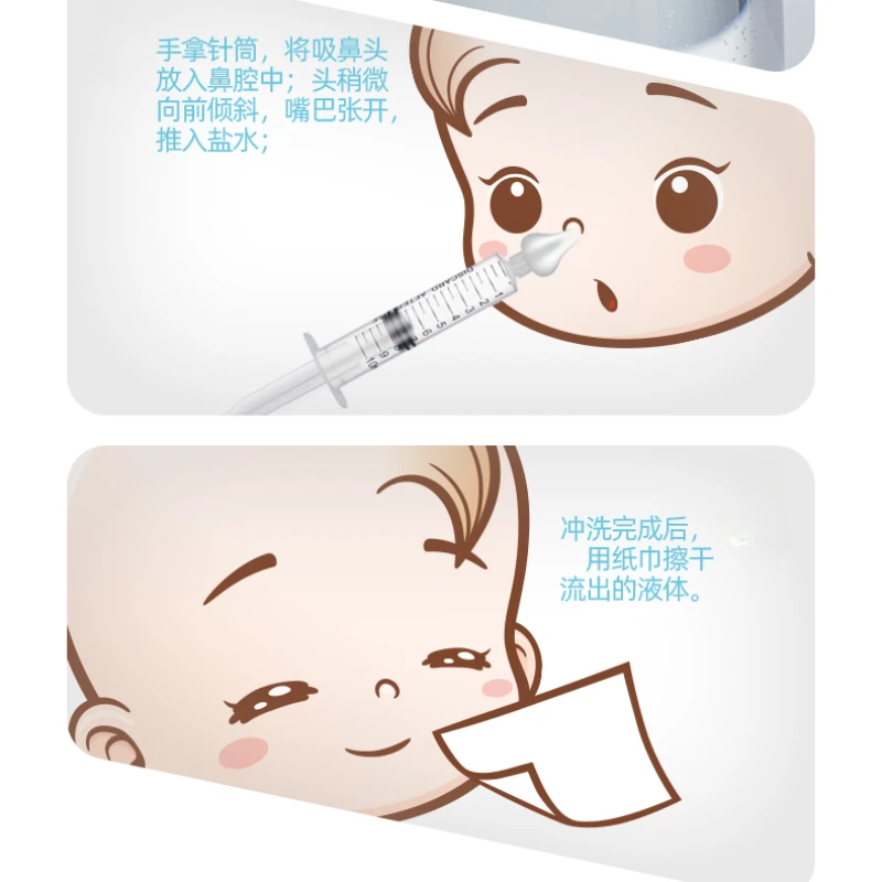 2 Pcs Babi Nose Cleaner Rhinitis Nasal Washer Needle Tube Baby Nasal Aspirator Cleaner Syringe Baby Nose Washing for Children