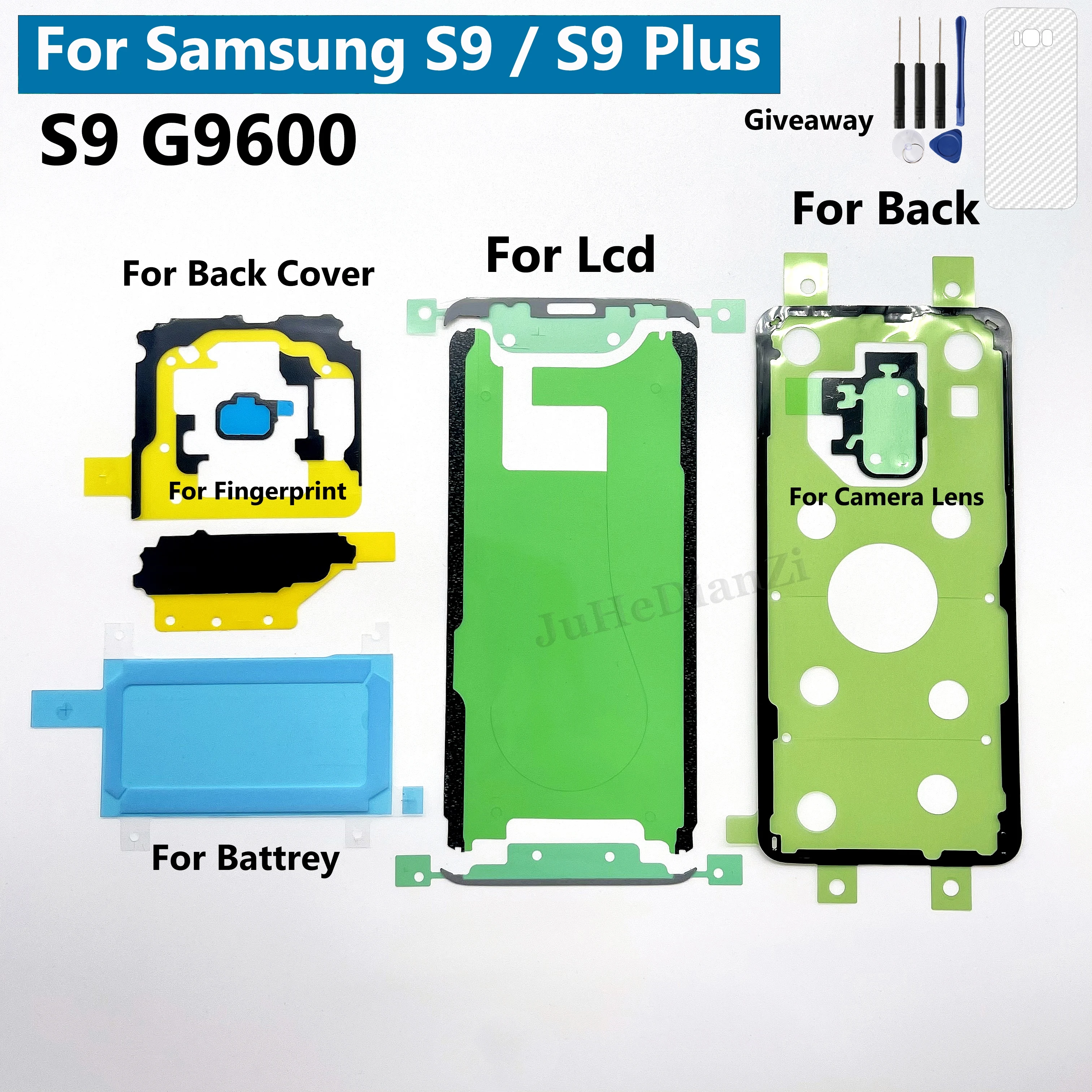Nastro Adesivo Adesivo Per Samsung Galaxy S9 Plus, Schermo Lcd, Coperchio Batteria Posteriore Posteriore, Adesivo Adesivo Impermeabile, Sm-G
