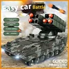 Military War 2.4g Rc Missile Vehicle Battle Remote Control Toy Car With Shoot Bullets Model Tank Electronic Acousto-Optic Toys 1