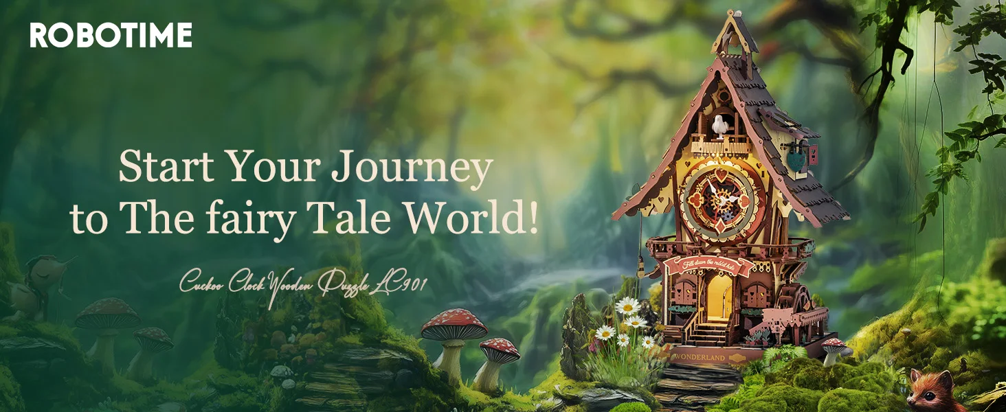 Horloge coucou mécanique 3D