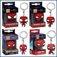 Funko POP Keychains Marvel Popular Character Spider Man Multiple Styles Forms Anime Dolls Models Backpack Pendant Keychain Gift 1