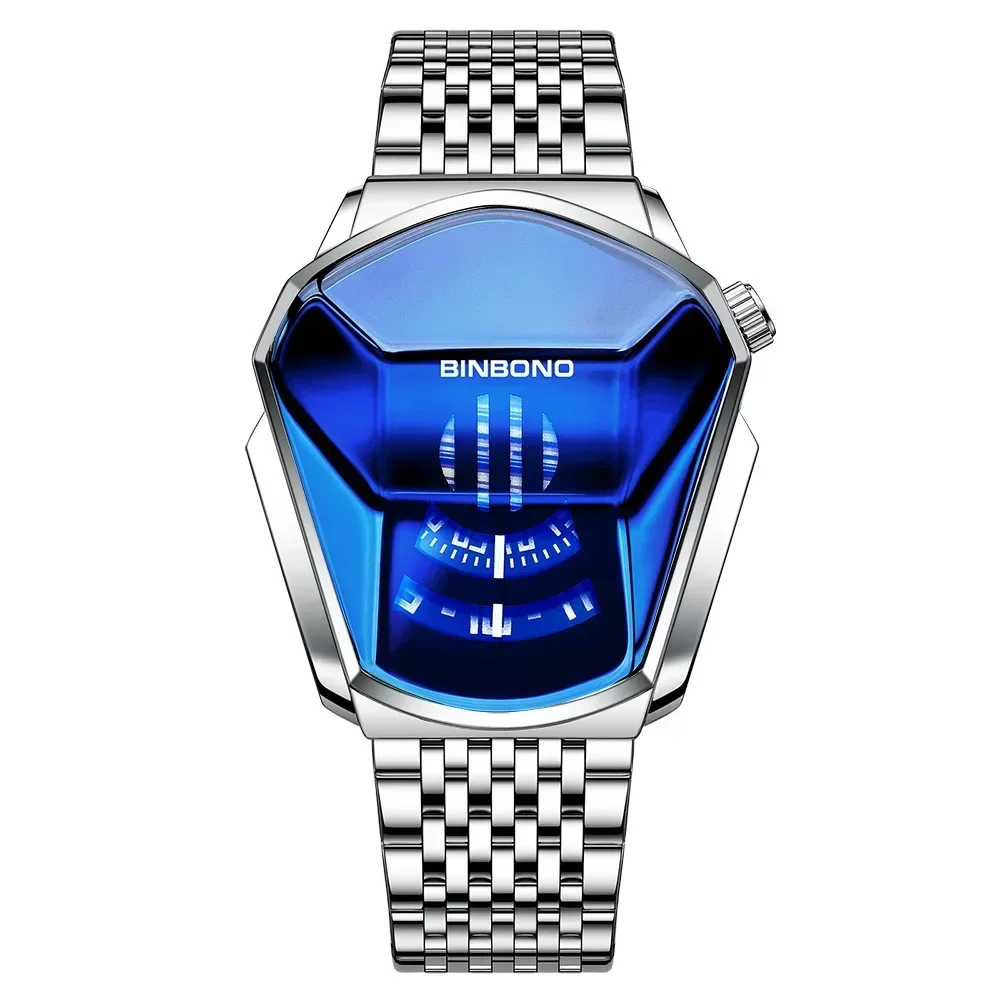 BINBOND Luxury Stainless Steel Men's Fashion Quartz Watch