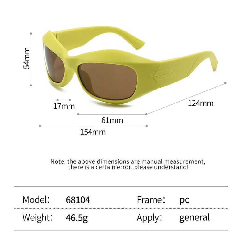 New Futuristic Y2k Sunglasses Punk Hip-hop Hot Girl Car Sunglasses For Men And Women 68104