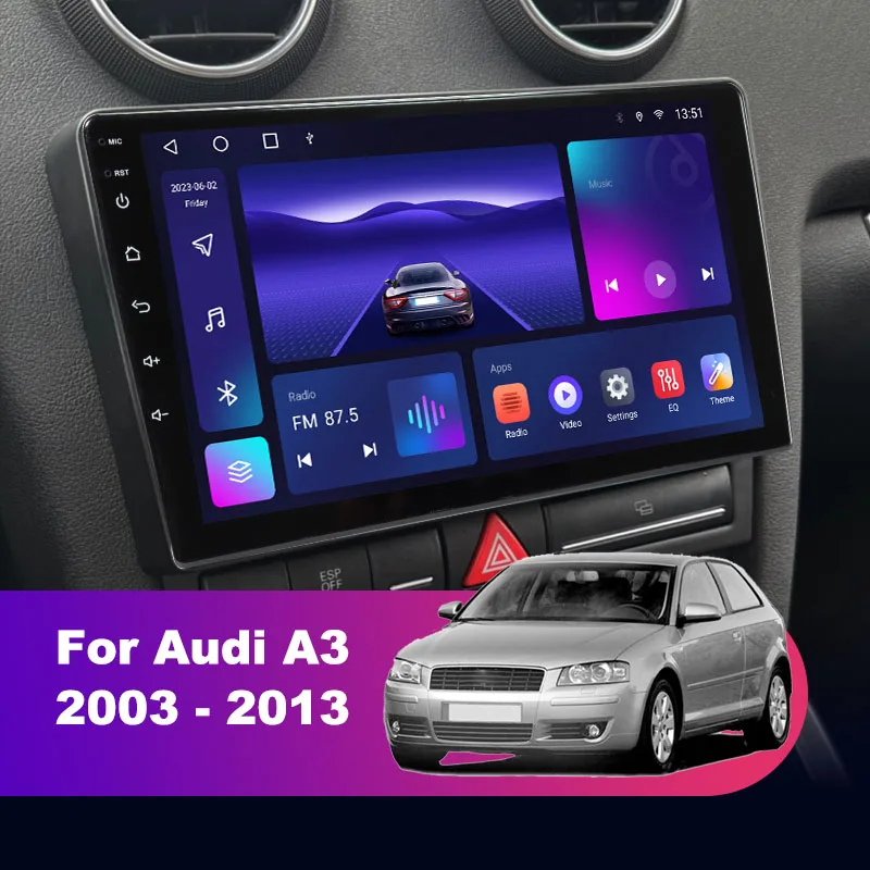 QSZN-Autoradio pour Audi A3 2 8P, Android 12, 2 Din, Limitation 2003-2013,  Lecteur Vidéo, Navigation GPS, 4G, IPS, Carplay, DVD, Unité Principale -  AliExpress