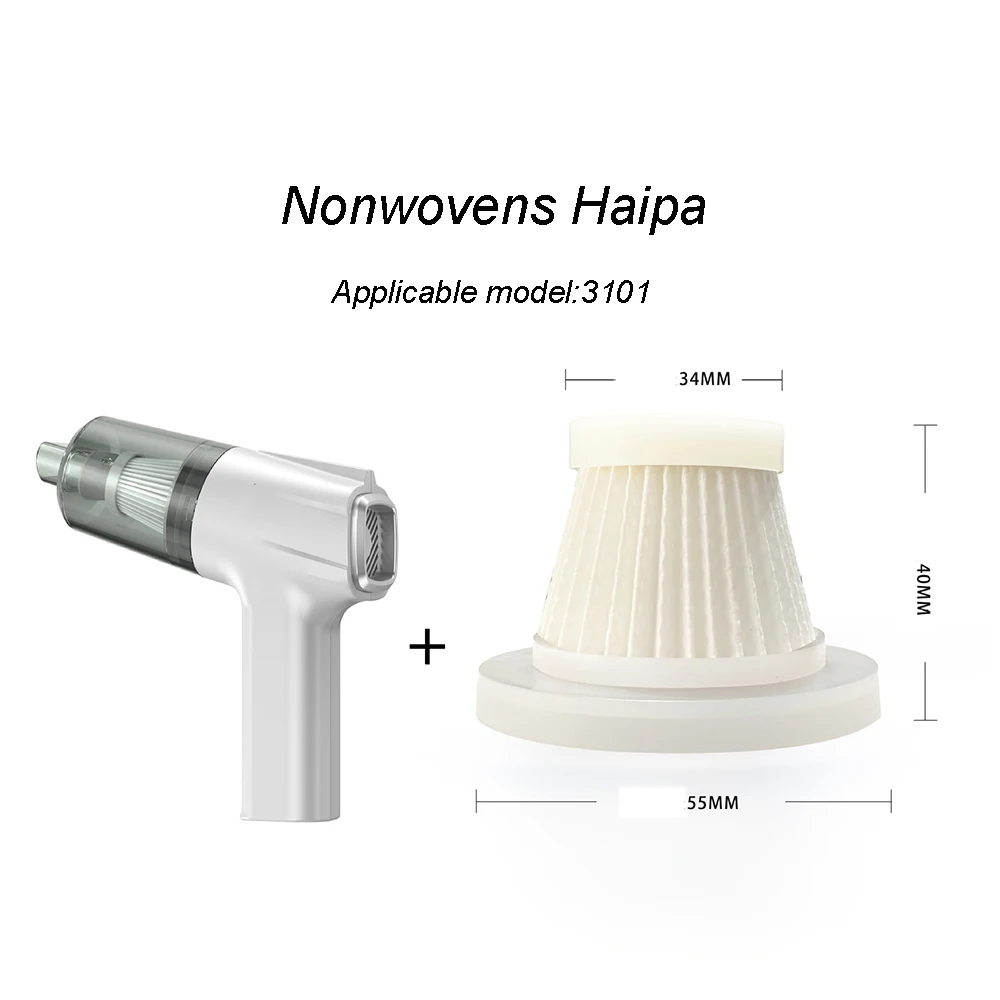 3101 Car Vacuum Cleaner Cartridges Car Accessory Nonwovens Haipa Home Appliance Vacuum Wireless Cleaner Filters 2 Pcs