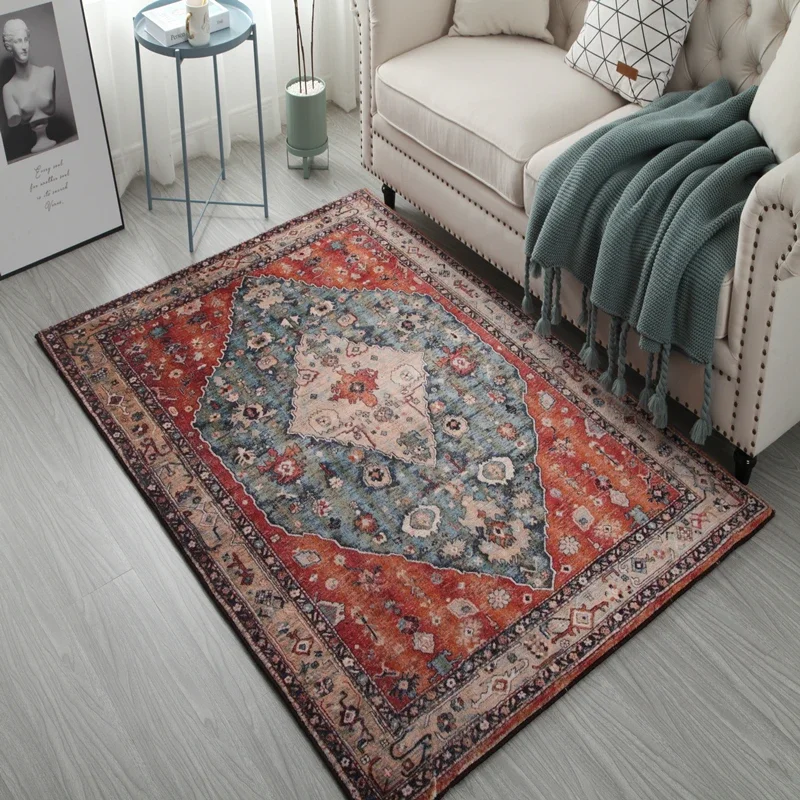 Decorative Carpet Floor Mat Plush Rug Plush Carpet Imitated Cashmere Carpet Kids Carpet Crystal Pile Rug Coral Velvet Rug VIKAMA Bohemian Pattern Decorative Carpet Tribal Style Moroccan Luxury Persian Art Multi-style Rug Geometric loop-pile Rug
