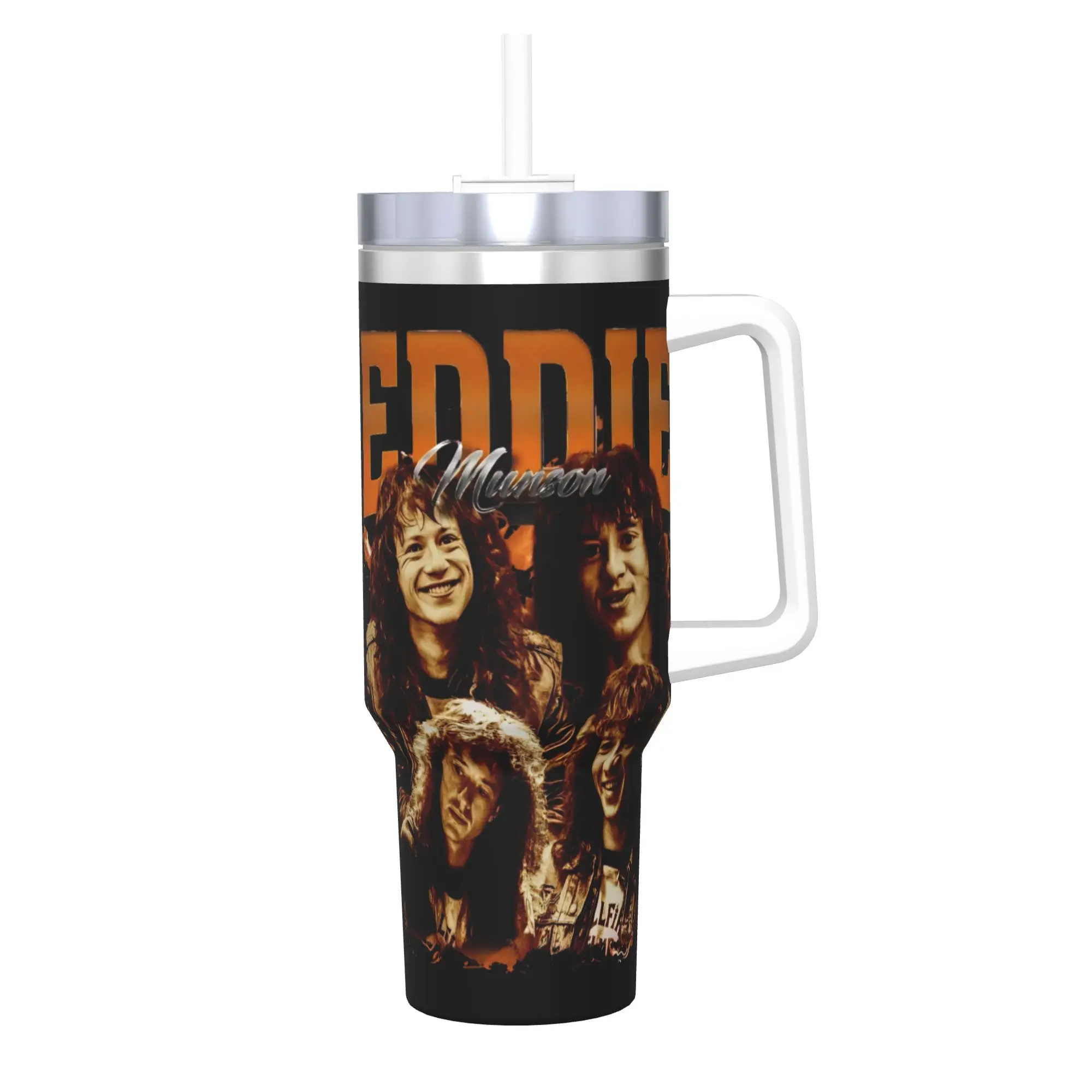 40oz Stainless Steel Tumbler with Straw - American TV Series Inspired Design