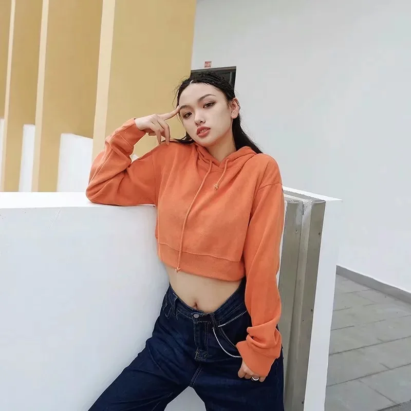 E-girl Hoodies Indie Glitter Hip Hop Gothic Punk Style Streetwear Hoodie Spring Fall Women Korean Long Sleeve Y2k Pullovers Tops