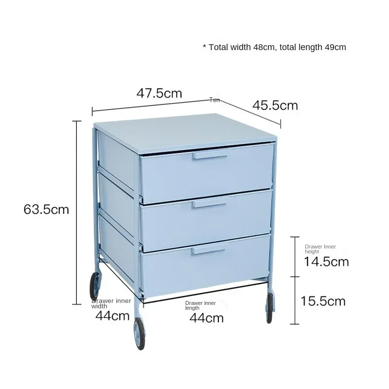 Mobile Storage Bedside Table, Creative Storage Rack, Multi-purpose Living Room, Large-capacity Cabinet on Wheels