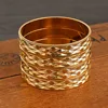 4Pcs 18k 8mm Width 45MM 55MM 65MM 70MM Dubai Baby Cute Bangles For Girl Jewelry Gold Color Bangles Girls Birthday Jewelry Gifts 3