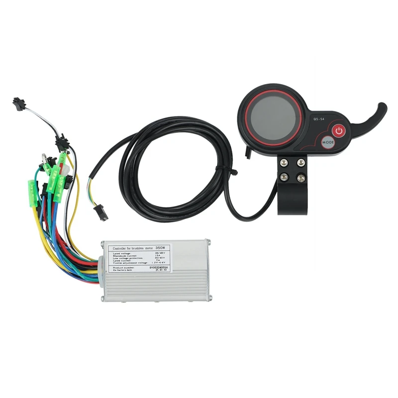 

2X 36V 48V Electric Bike Scooter Controller With Throttle LCD Display Speed For BLDC Motor/Scooter/E Bike,350W