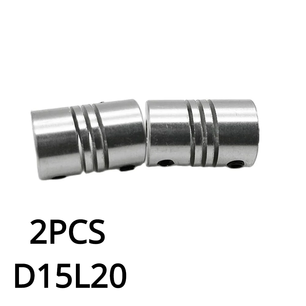 D15L20 Aluminum Flexible RS Coupling Hole Stepper Motor 2/3/3.17/4/5/6/7/8mm 2PCS CNC Stepper Motor Encoder Engraving Machine
