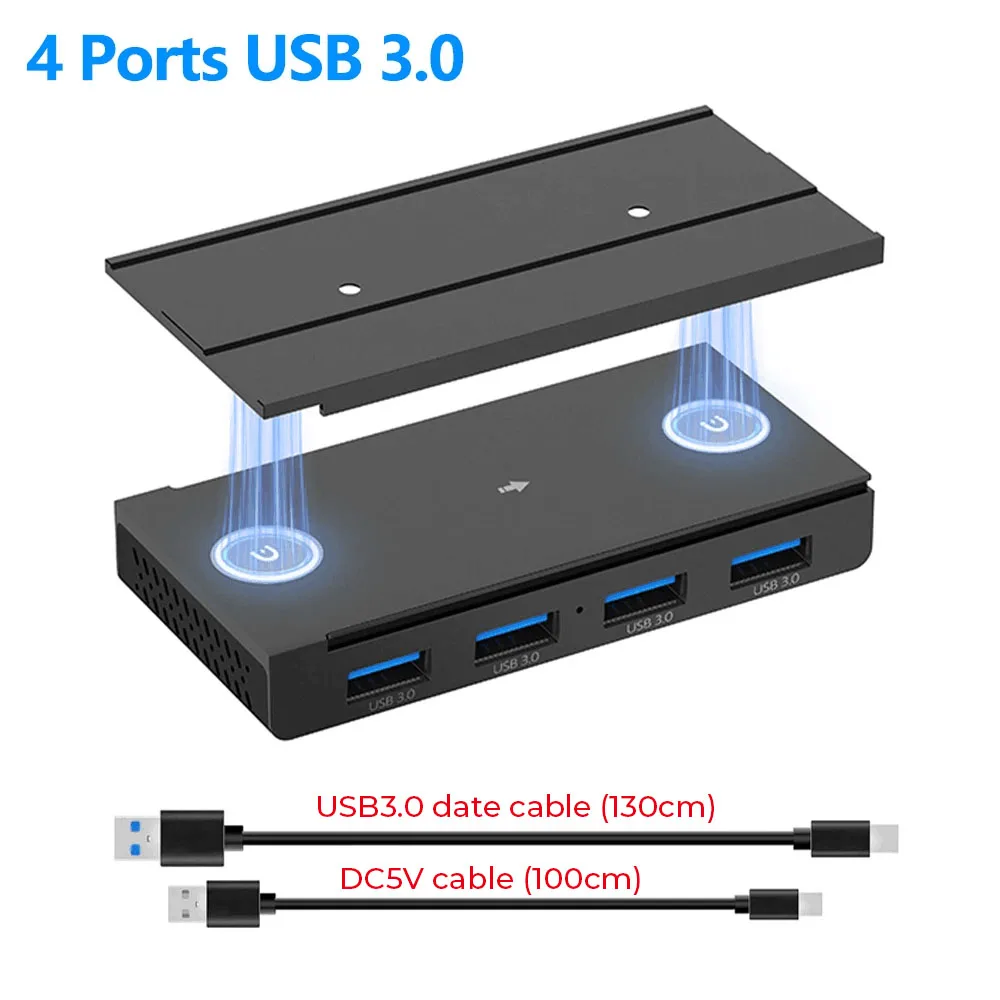 10 Gbps USB3.2 Gen2 HUB Masaüstü Manyetik USB Splitter Yüksek Hızlı Veri Aktarımı MacBook Pro iMac Pro PC Dizüstü Bilgisayarlar İçin Aksesuarlar
