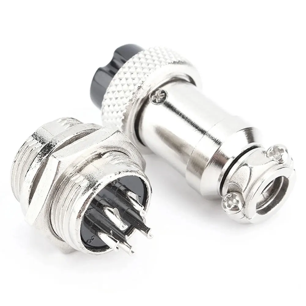 GX16 5핀 원형 항공 소켓 플러그 통신용 프리미엄 금속 나사 유형 전기 소켓 커넥터