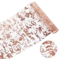 Elegant Rose Gold Metallic Table Runner for Weddings and Celebrations (Rosegold)