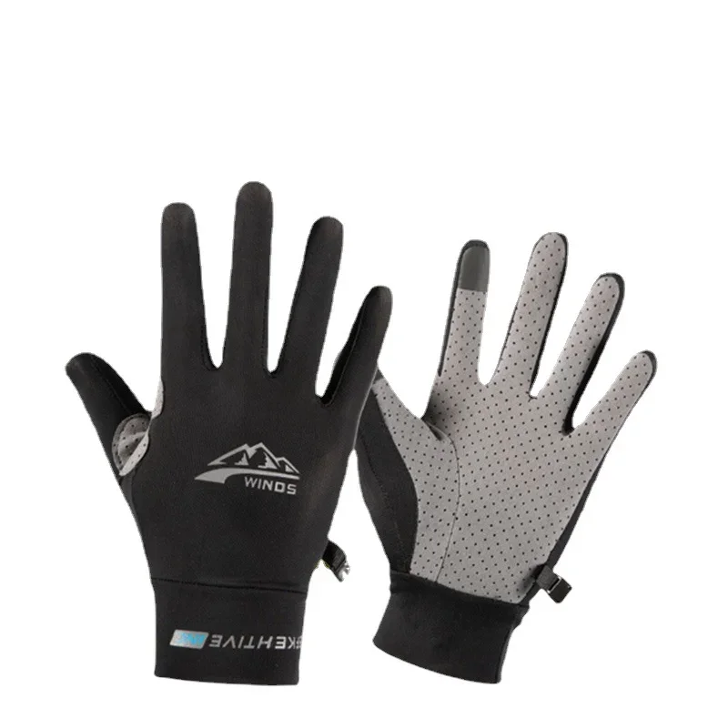 Fishing Gloves Cycling Gloves Sun Protection Breathable Anti-slip Anti-UV Sport Ice Silk Outdoor Running Men Women