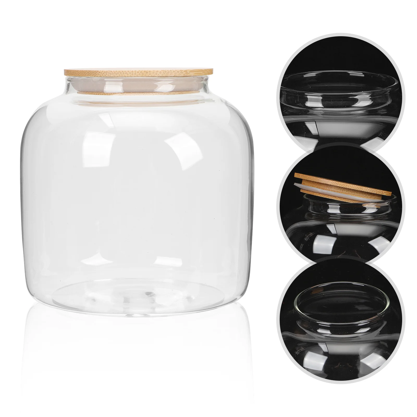 

Glass Storage Container Clear Glass Food Storage Containers Coffee Canister Canister Glass Jar With Lid for Kitchen Home Storage