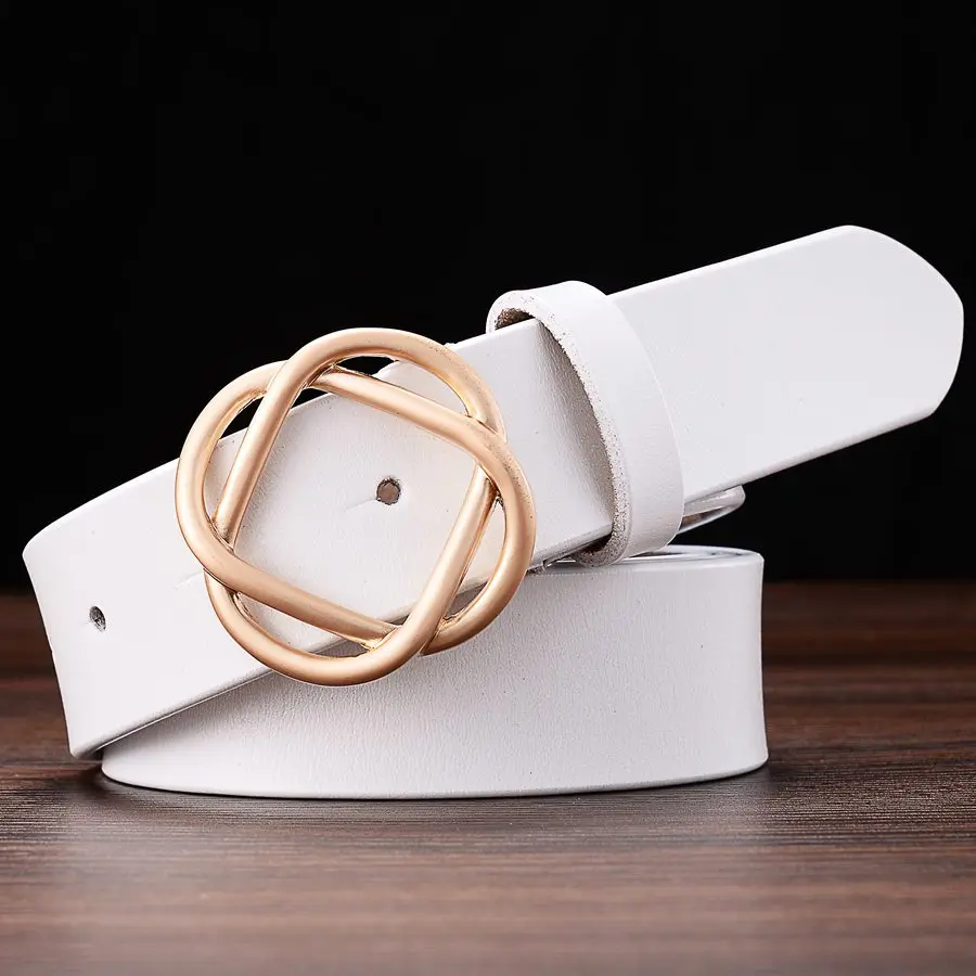 Leather White Belt Amazon 115-120cm Available In Plus Size Ladies' Belts  For Jeans Casual