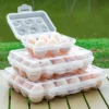 1PC Portable 6/15/24 Grid Egg Storage Box With Lid for Outdoor Picnic, Camping Egg Protector Kitchen Refrigerator Egg Tray Tools 2