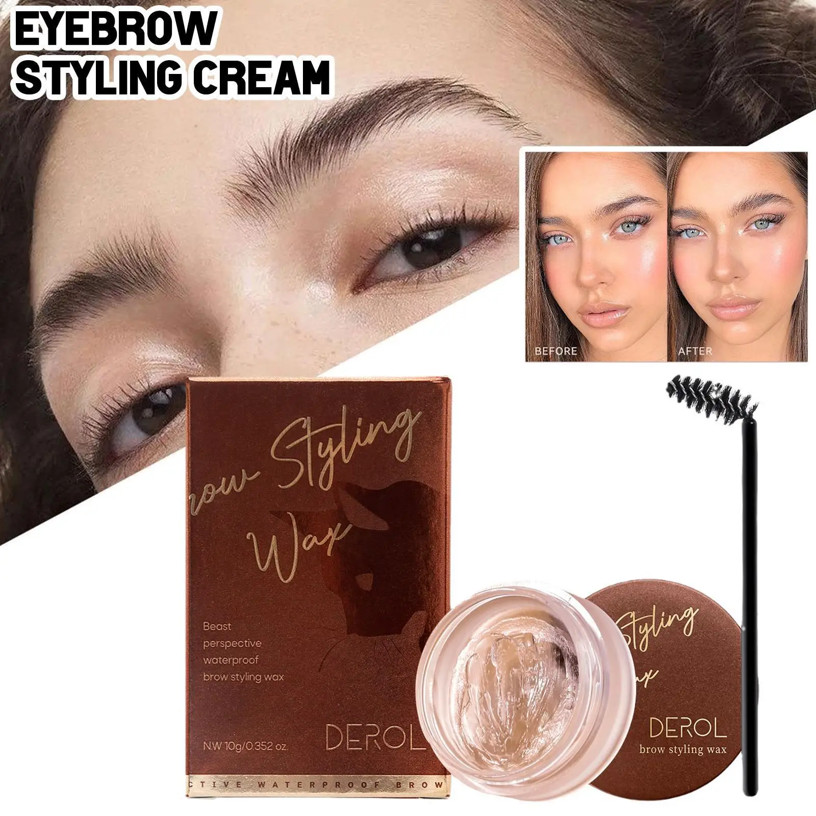 

Styling Waterproof Soap Brows Eyebrow Makeup Eyebrow Eyebrow Wax Soap Sculpt Wax Fixer Balm Brow Brows Styling Gel Makeup A1X8