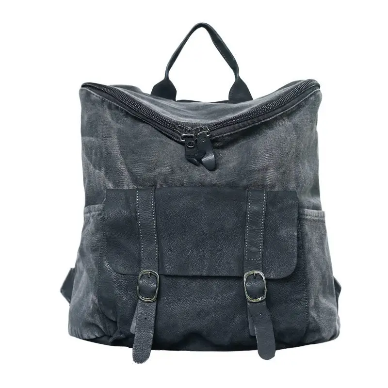 2023 New Fashion Retro Splice Personalized Casual Large Capacity Commuter Travel Durable And Dirty Resistant Backpack For Women