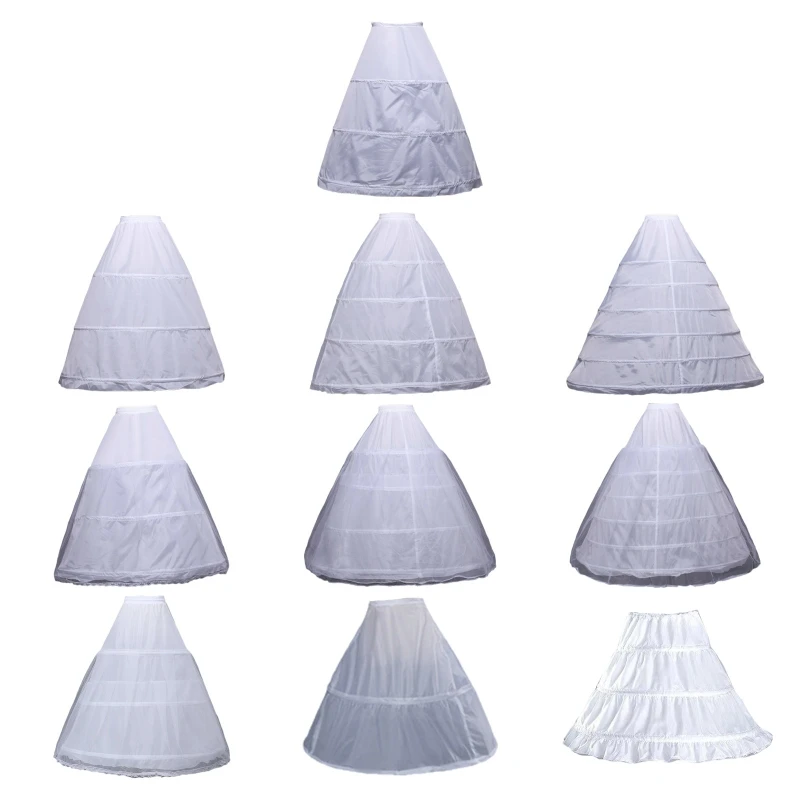 

Petticoat Crinoline White Hoop Skirt Victorian Costume Slips for Women Girls