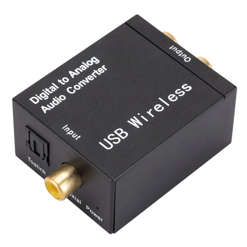 Bluetooth-Enabled Digital to Analog Audio Converter with Optical, Coaxial, and Toslink Inputs