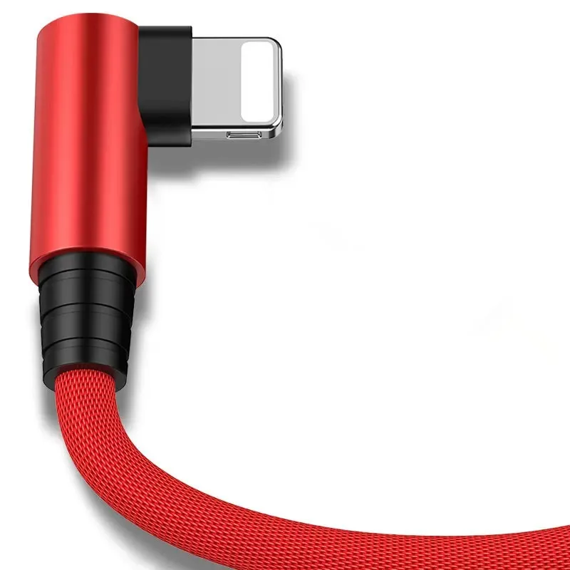 20cm 1m 2m 3m 90degree curved Charger Line USB Data Sync Cable For Apple iPhone 6S 7 8 Plus XR XS Max 11 12 mini 13 14 Pro 5S SE