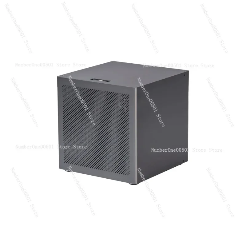 6Bay MATX NAS Case 2mm Anodized Aluminum Compatible With ATX Power Supply Black