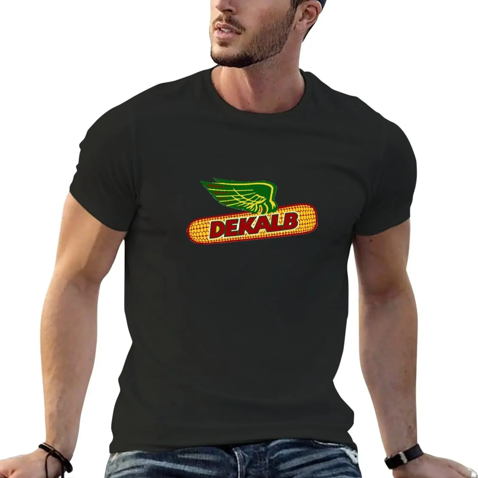 

Dekalb T-Shirt summer top sports fans vintage heavy weight t shirts for men
