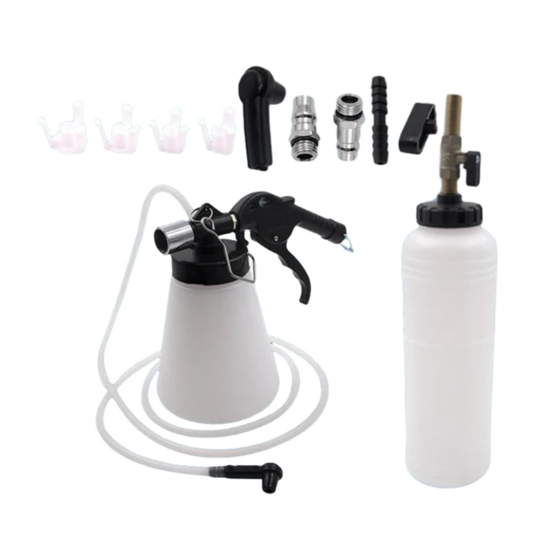 

Convenient Car Manual Brake Oil Fluid Changer Hand Pressure Pump Refill for Tank 1L Extractor Bottle Fuel Dispenser Kit L9BC