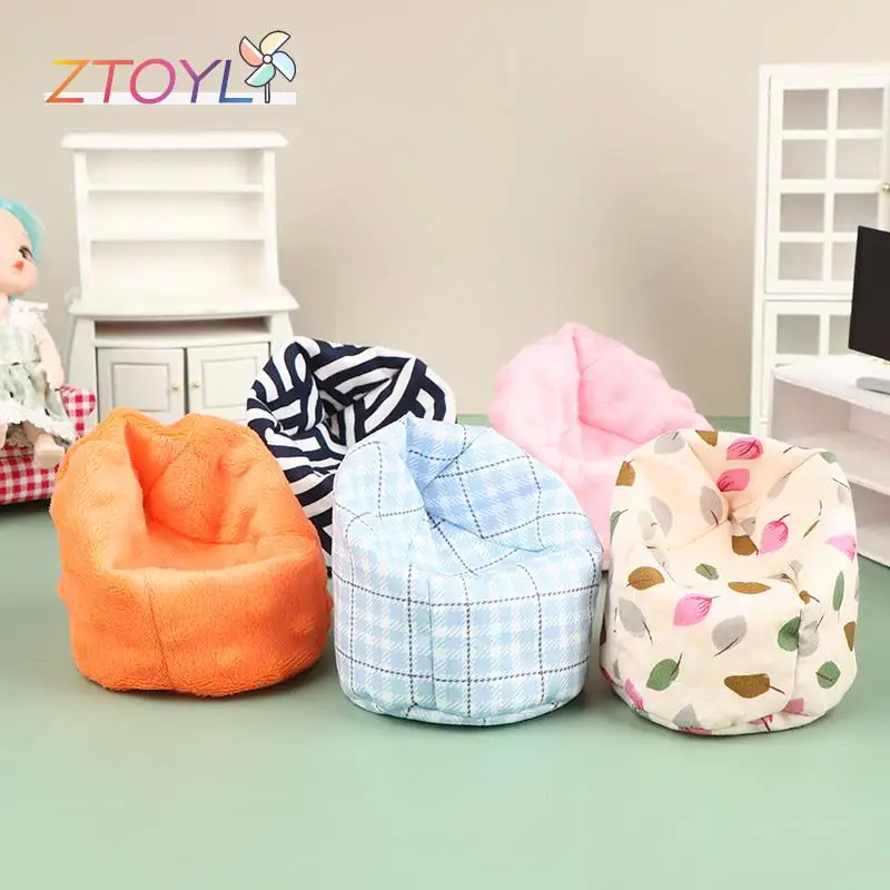 1Pc 1:12 Dollhouse Miniature Sofa Lazy Sofa Bean Bag Sofa Home Furniture Model Decor Toy Doll House Accessories