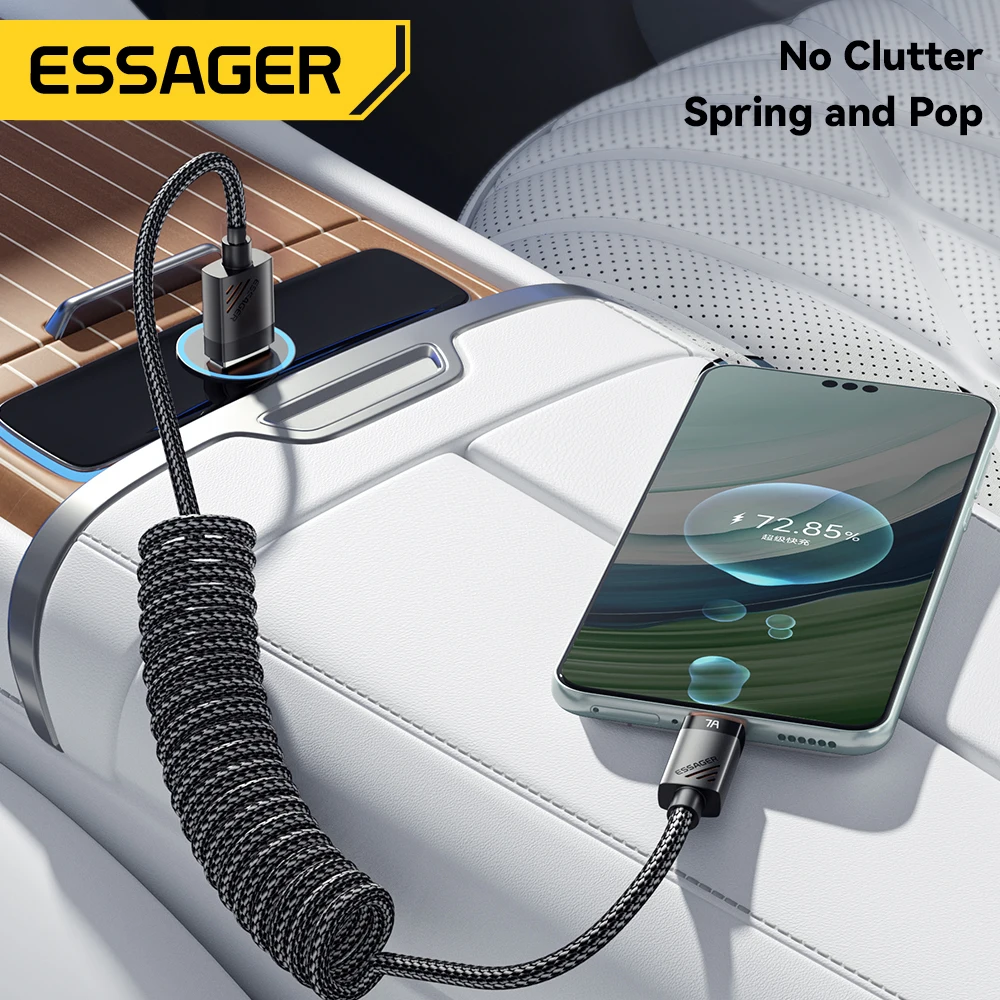 Essager Car Spring Type C Cable For iPhone 16 1514 thumbnail 7