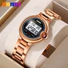 SKMEI 2285 Luxury Digital Watch for Men Stainless Steel Sports Waterproof LED Display Mens Wristwatches Alarm Clock Reloj Mujer
