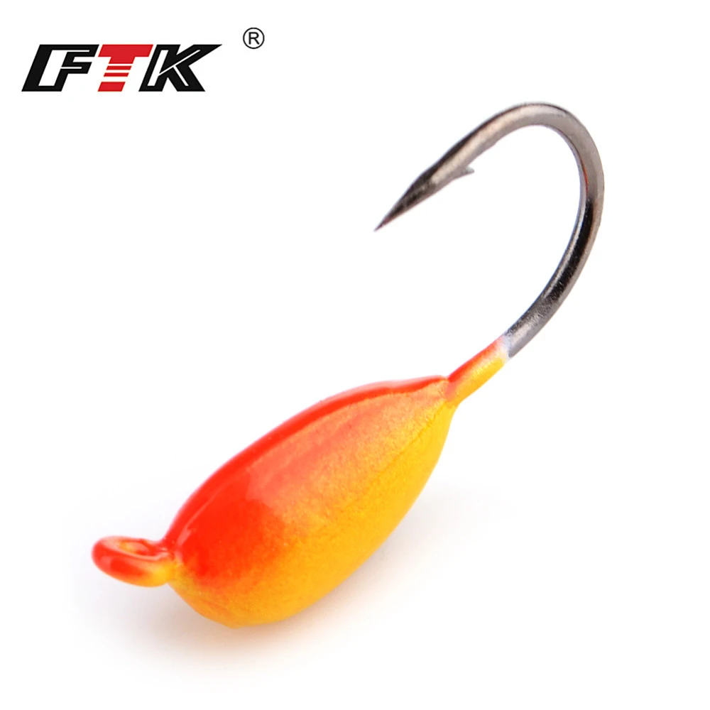 FTK Colorful Small Ice Fishing Lure 1.0g/1.5g/1.8g 5pcs/pack Carp