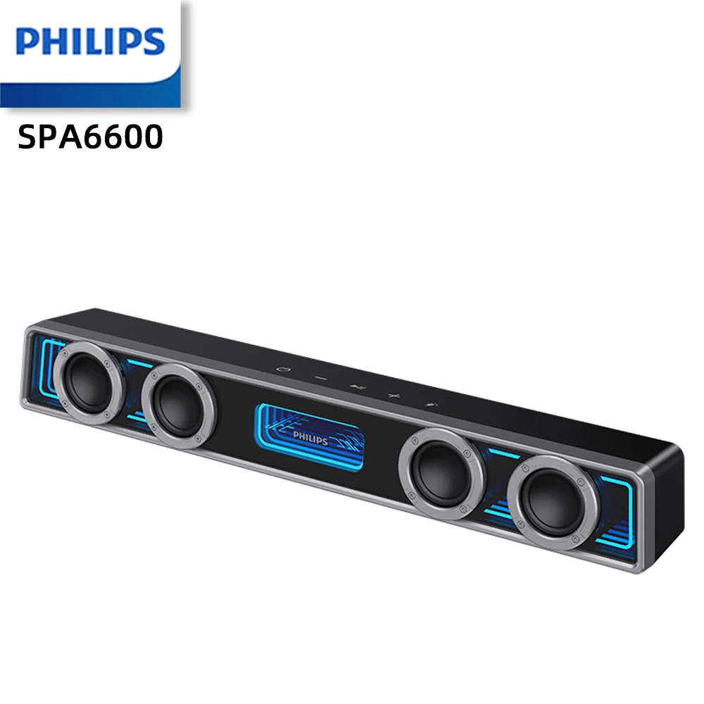 فيليبس السلكية المتكلم USB خط مضخم الصوت مع RGB ضو...