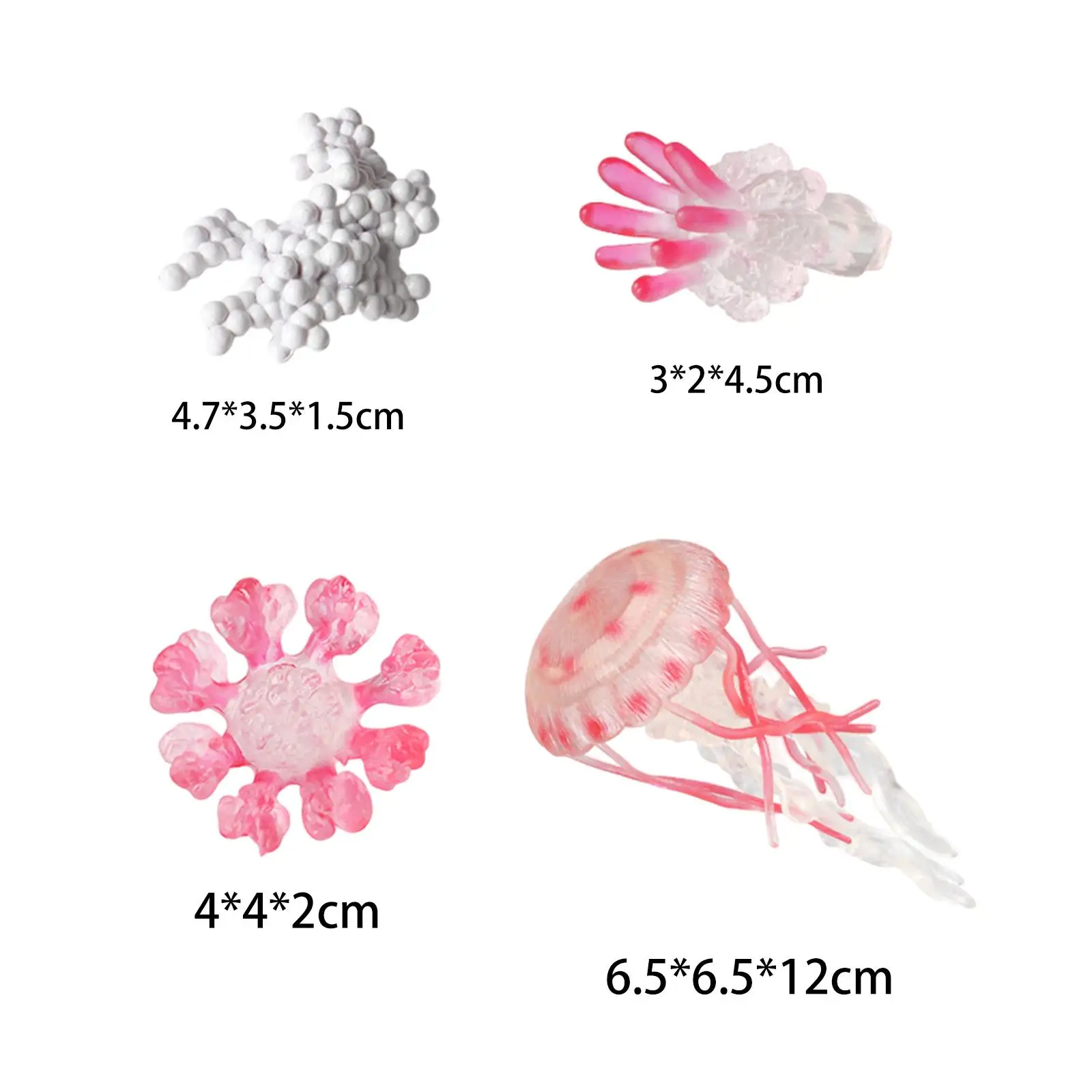 Jellyfish Growth Cycle for Boys Girls Teaching Tools Science Cake Toppers Realistic Animal Growth Cycle Figures Montessori Toys 6