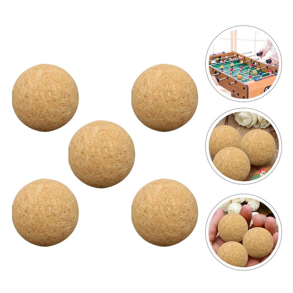 Table Football Cork Balls Natural Cork Foosball Ball Natural Cork Foosball Accessory Children Soccer Toys 6 pcs kids soccer ball table football balls aldult replacement white foosball child