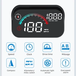 Enhanced Universal Car Digital Speedometer with GPS and Overspeed Alert Display (M22)