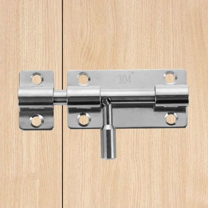 4pcs Steel Slide Latches Secure Barrels Bolts with Padlock Hole Simple Installs for Garden Gate Bathroom Shed door