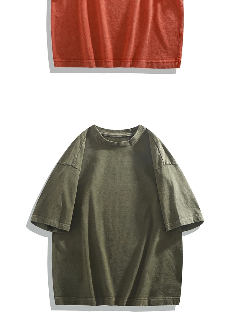 Men's Solid Color Batik Acid Washed T-shirt - true deals club