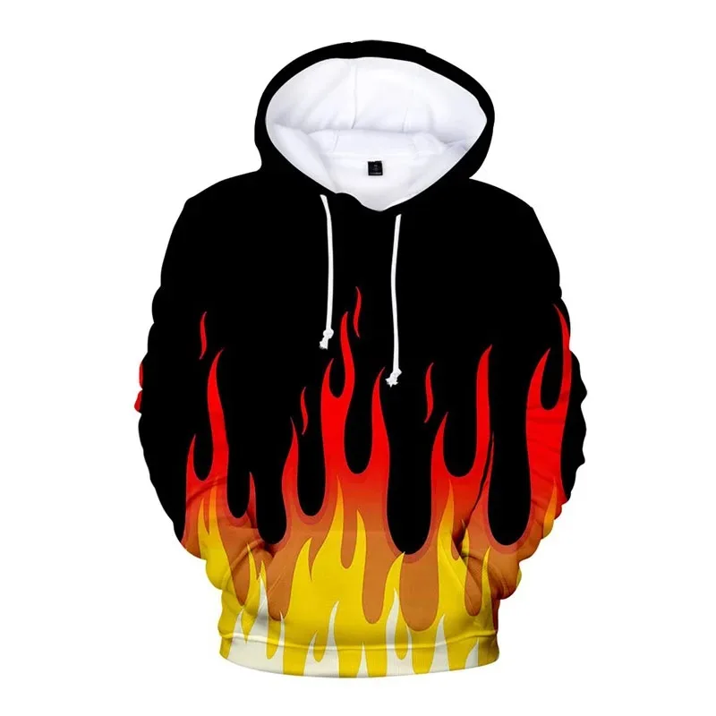Homens e mulheres com capuz vermelho e amarelo 3D, streetwear Hip Hop, moletom de dança, skate, solto, tendência da moda, 2024