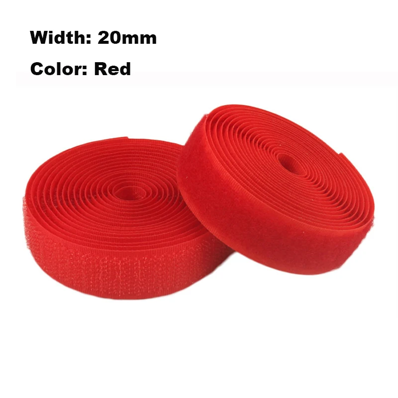 Colorful 20mm Sew-On Hook and Loop Tape - Nylon Fastener Straps