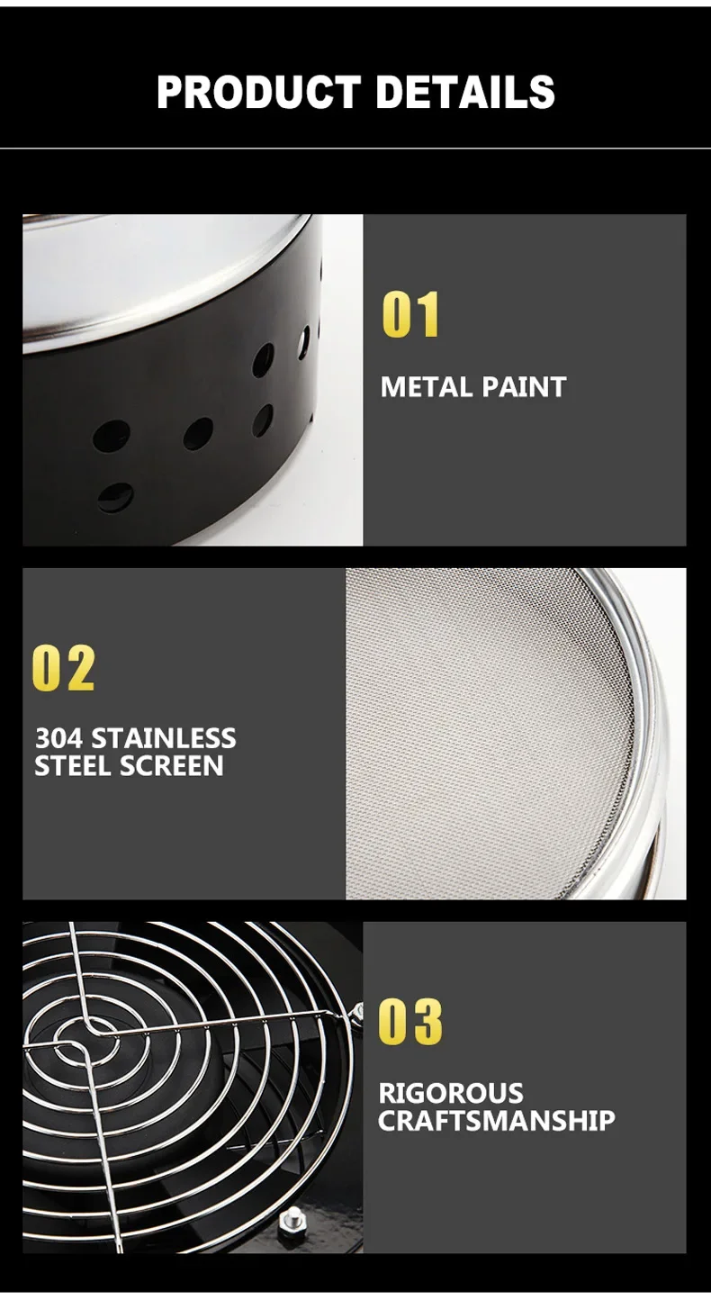 Description Picture 4 of item110V/220V Household Small Coffee Bean Roaster High Suction Stainless Steel Cooler Cooling Plate With Filter Radiator