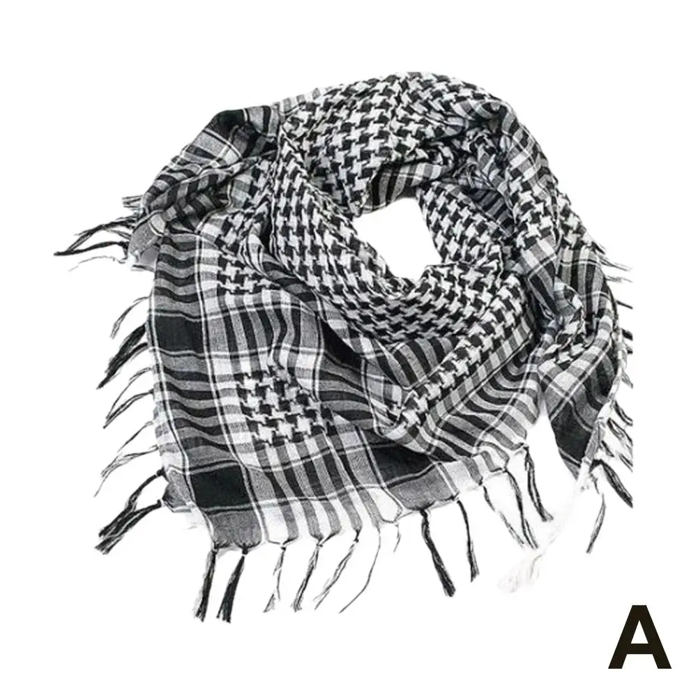 Arabischer taktischer Schal, militärischer Wüstenschal, Shemagh Keffiyeh, winddichter Baumwollschal, kariertes Wüstenkopftuch für Outdoor-Sportarten – Detail 20