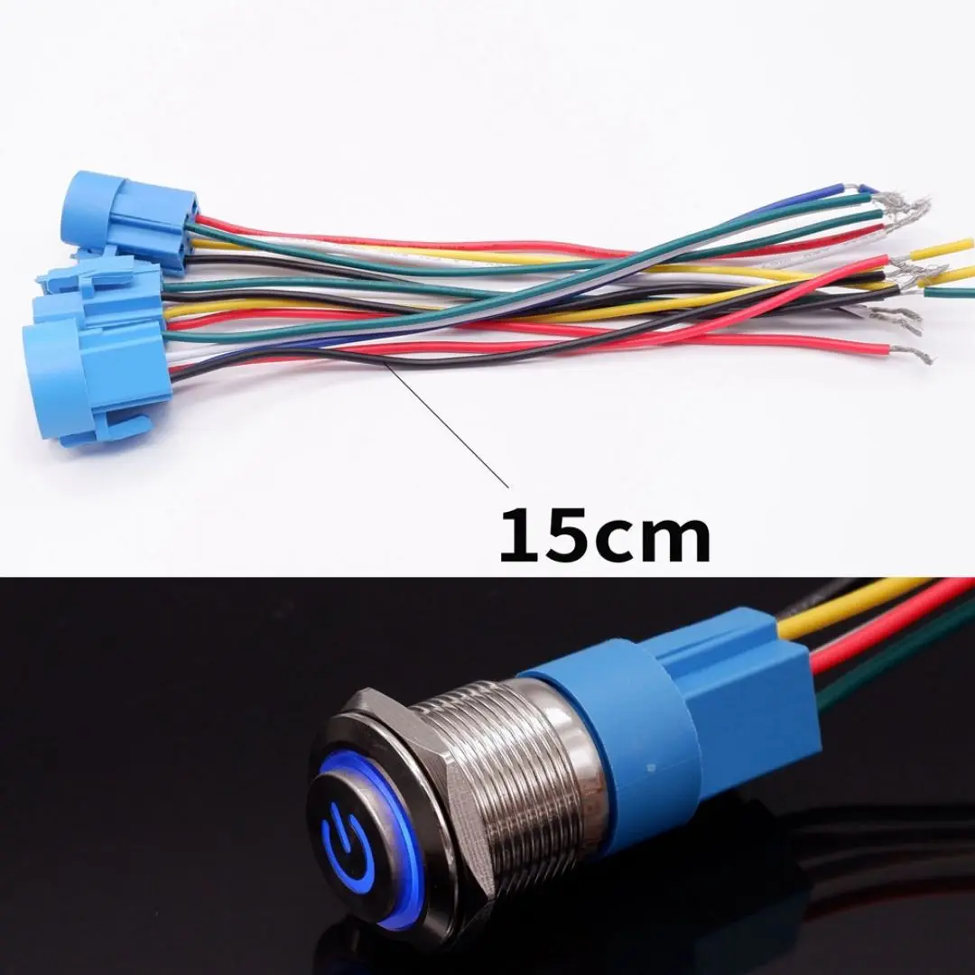 Connector 12mm 16mm 19mm 22mm 25mm Wire Plug For Metal Push Button Switch