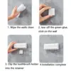 1PC - Wall mounted toothbrush holder storage rack, non perforated bathroom toothbrush storage rack 2